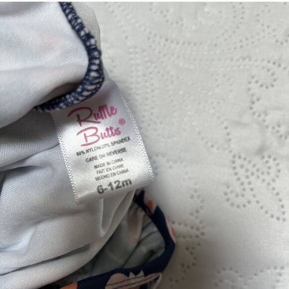 Ruffle Butts Floral One Piece Swim Suit Size 6-12m - Picture 5 of 5